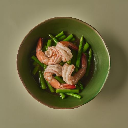 Stir Fried Asparagus With Prawns